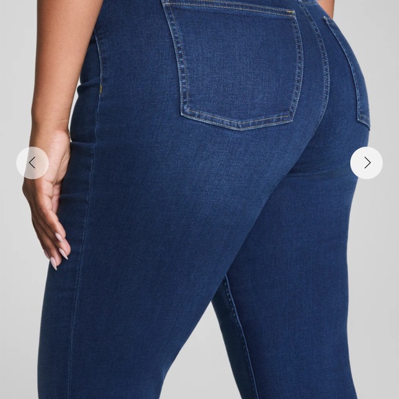 SPANX Spanxshape  Everywear Flare Jeans Raw Indigo  Blue Flare Jeans sz large - Picture 5 of 14